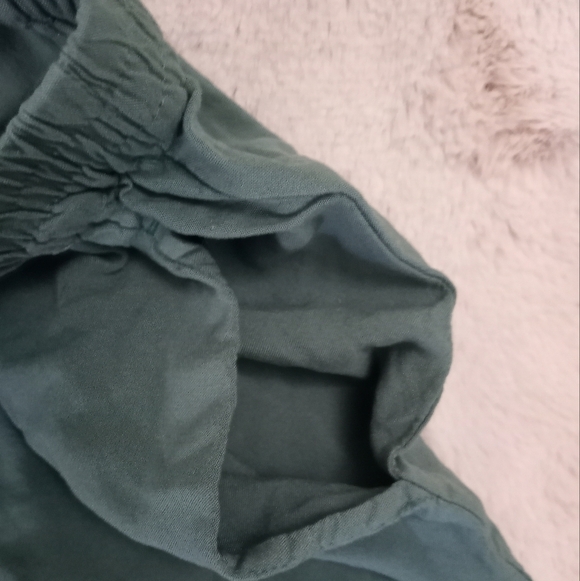 Volcom Y2KTeal Green Blue Silky Boxer Style Board Shorts With Side Slash Pockets - Picture 3 of 4